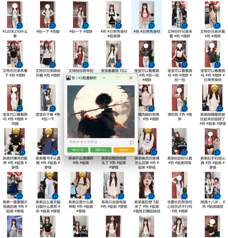 快手主页批量去水印下载软件