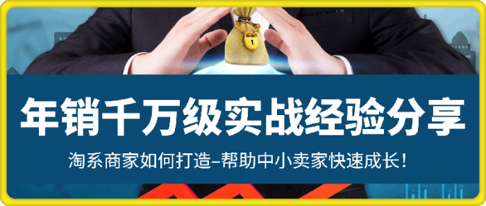 【冷锋带你做流量】年销千万级淘系商家如何打造–帮助中小卖家快速成长！-一鸣资源网