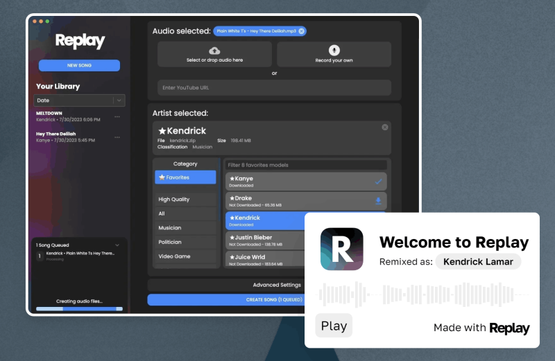真正无损免费伴奏人声分离工具 Replay