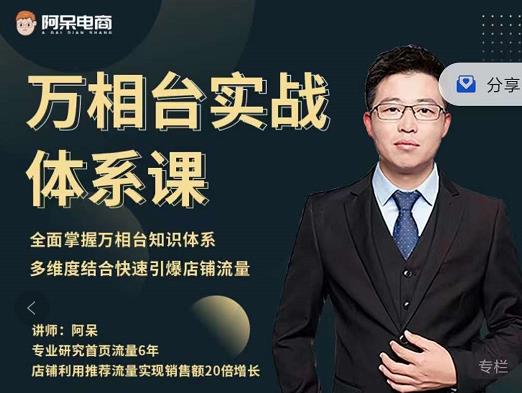 阿呆-万相台实战体系课,帮您全面掌握万相台知识体系 阿呆-万相台实战体系课,帮您全面掌握万相台知识体系