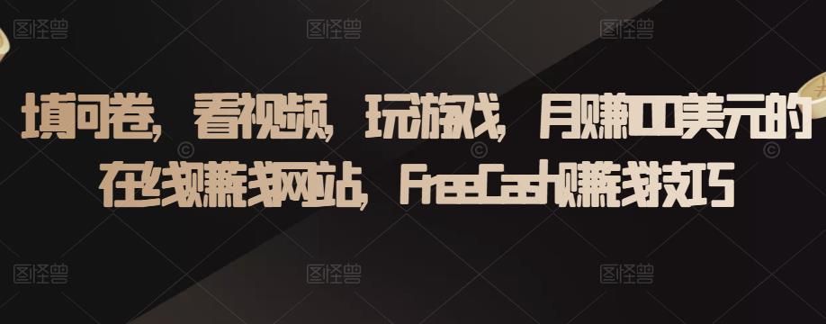 填问卷,看视频,玩游戏,月赚100美元的在线赚钱网站,FreeCash赚钱技巧 填问卷,看视频,玩游戏,月赚100美元的在线赚钱网站,FreeCash赚钱技巧