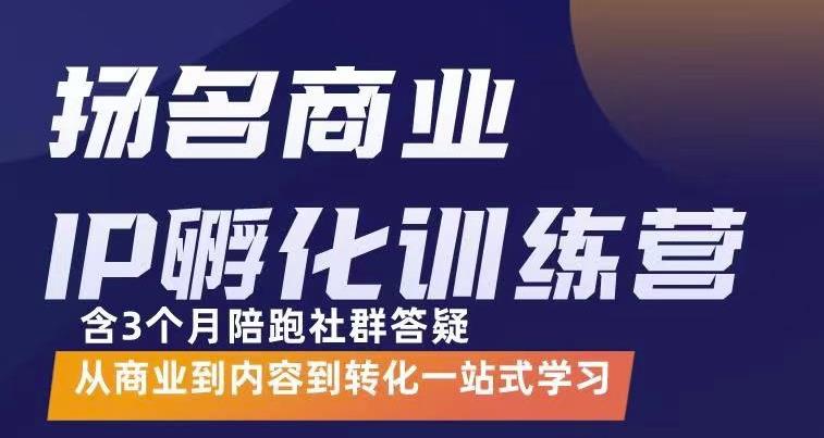 杨名商业IP孵化训练营,从商业到内容到转化一站式学 价值5980元 杨名商业IP孵化训练营,从商业到内容到转化一站式学 价值5980元