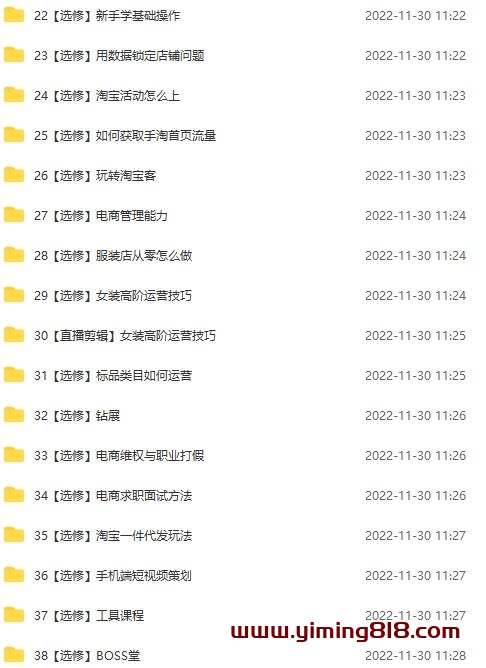 淘系天猫电商业绩增长:已培养上千位卖家实现100W+利润(700节30G课程) 淘系天猫电商业绩增长:已培养上千位卖家实现100W+利润(700节30G课程)