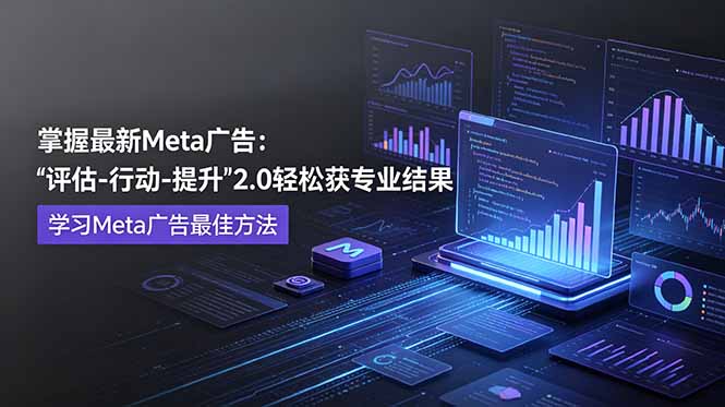 掌握最新的Meta广告，通过“评估-行动-提升”2.0版本轻松获得专业级结果。学习目前学习Meta广告的最佳方法-一鸣资源网