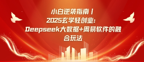 小白逆袭指南,2025玄学轻创业:Deepseek大数据+周易算法的融合玩法-一鸣资源网