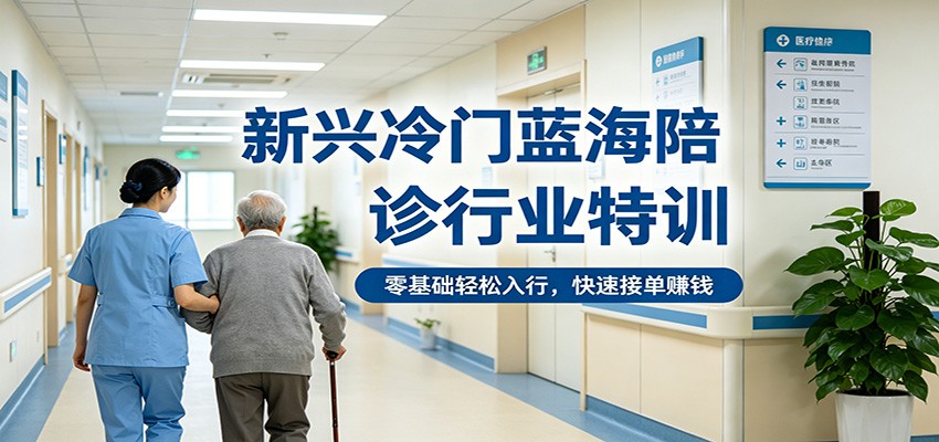 新兴冷门蓝海陪诊行业特训，零基础轻松入行，快速接单赚钱-一鸣资源网