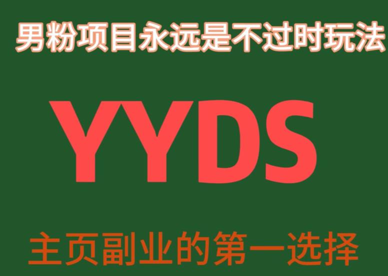 YYDS男粉项目永远是不过时玩法，主业副业的第一选择【揭秘】-一鸣资源网