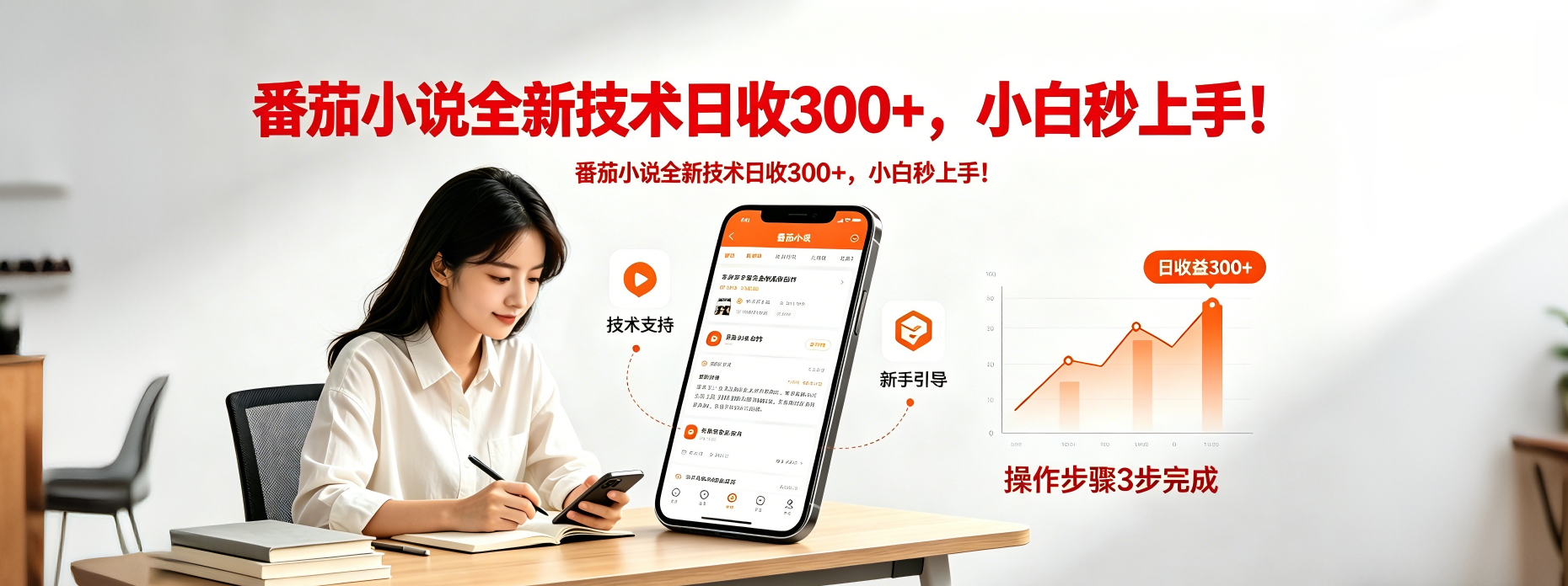 番茄小说全新技术全新玩法！无脑日收300+-一鸣资源网