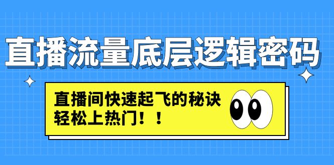 直播流量底层逻辑密码:直播间快速起飞的秘诀,轻松上热门 直播流量底层逻辑密码:直播间快速起飞的秘诀,轻松上热门