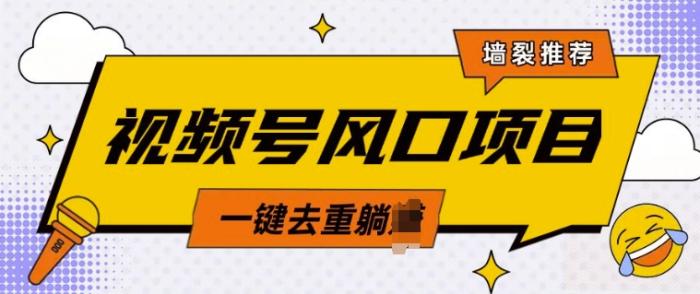 图片[1]-视频号风口蓝海项目，中老年人的流量密码，简单无脑，一键去重，轻松月入过W-一鸣资源网