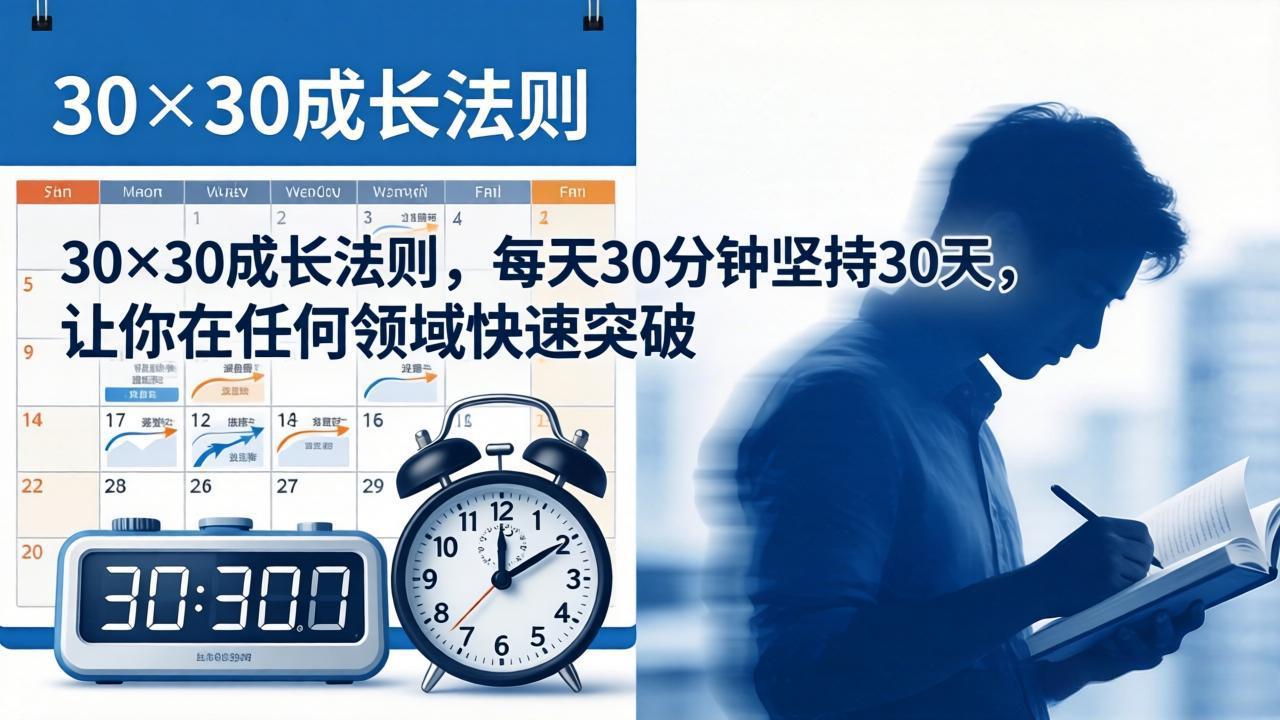 付费文章：30×30成长法则，每天30分钟坚持30天，让你在任何领域快速突破-一鸣资源网