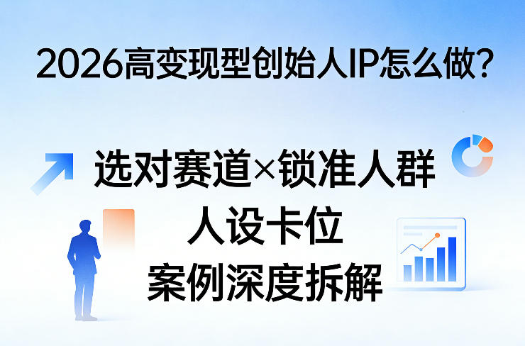2026高变现型创始人IP怎么做？选对赛道×锁准人群×人设卡位×案例深度拆解-一鸣资源网