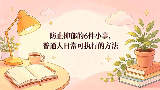 付费文章：防止抑郁的6件小事，普通人日常可执行的方法-一鸣资源网