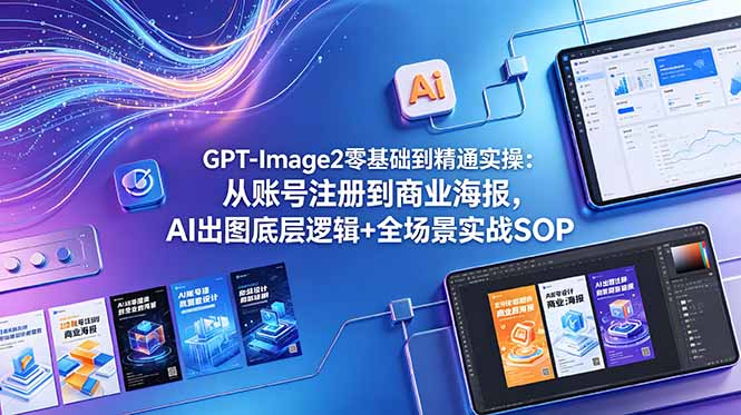 GPT-Image2零基础到精通实操：从账号注册到商业海报，AI出图底层逻辑+全场景实战SOP-一鸣资源网