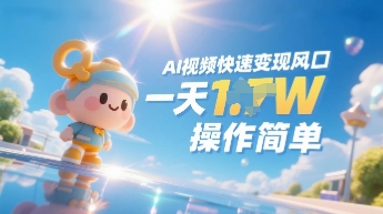 Ai视频变现风口，一天收入多张，收入无上限，操作简单-一鸣资源网