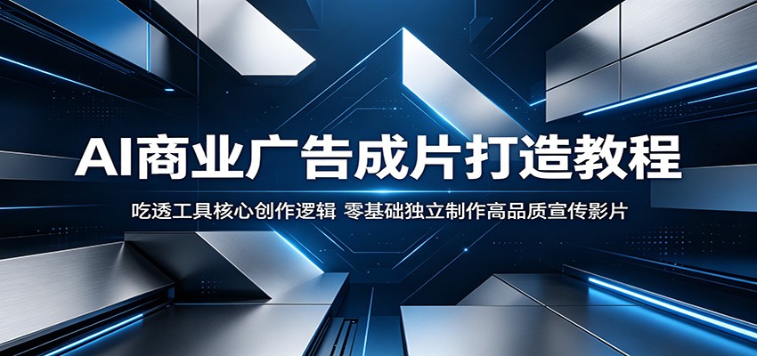 AI商业广告成片打造教程：吃透工具核心创作逻辑，零基础独立制作高品质宣传影片-一鸣资源网