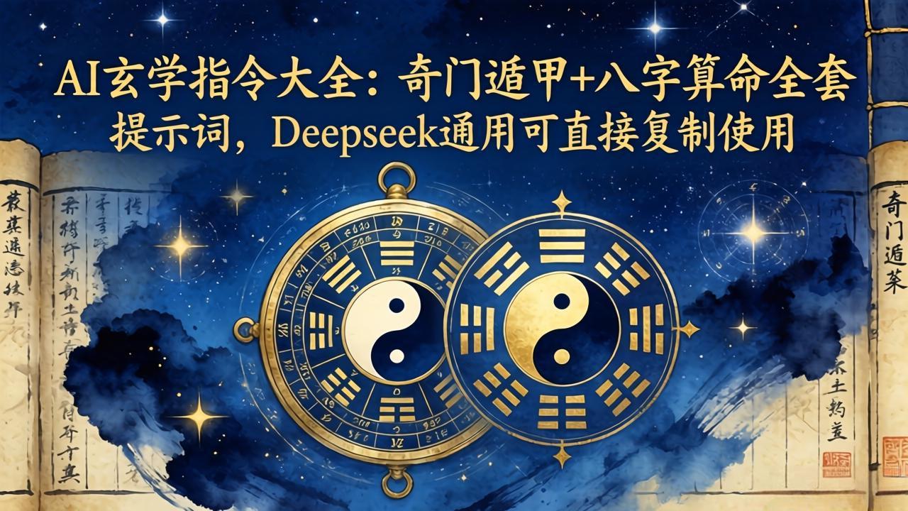 AI玄学指令大全：奇门遁甲+八字算命全套提示词，Deepseek通用可直接复制使用-一鸣资源网