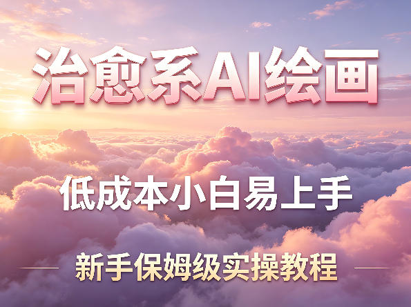 治愈系AI绘画提示词项目，低成本小白易上手，每天10分钟，新手保姆级实操教程-一鸣资源网