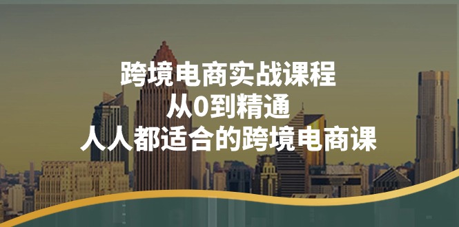 跨境电商实战课程:从0到精通,人人都适合的跨境电商课(14节课) 跨境电商实战课程:从0到精通,人人都适合的跨境电商课(14节课)