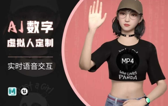 Ai数字人虚拟(智能体)实时语音交互特训营，​自行定制超写实角色AI数字人交互技术-一鸣资源网