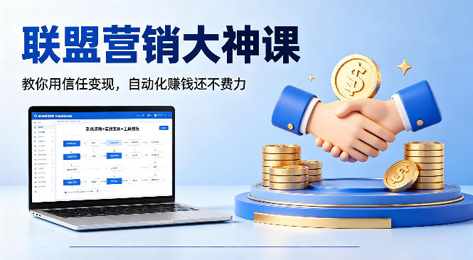 联盟营销大神课，教你用信任变现，自动化賺钱还不费力【原创双语字幕】-一鸣资源网