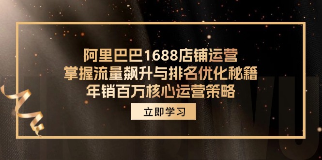 阿里巴巴1688店铺运营,掌握流量飙升与排名优化秘籍 年销百万核心运营策略 阿里巴巴1688店铺运营,掌握流量飙升与排名优化秘籍 年销百万核心运营策略