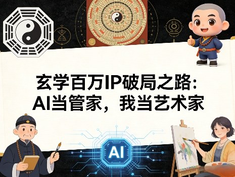玄学百万IP破局之路：AI当管家，我当艺术家-一鸣资源网