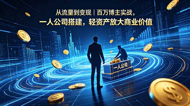 从流量到变现｜百万博主实战，一人公司搭建，轻资产放大商业价值-一鸣资源网