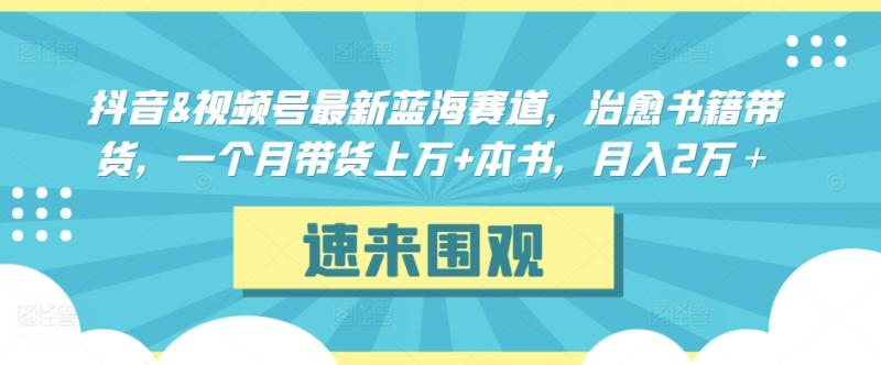 抖音&视频号最新蓝海赛道,治愈书籍带货,一个月带货上万 本书,月入2万+【揭秘】 抖音&视频号最新蓝海赛道,治愈书籍带货,一个月带货上万 本书,月入2万+【揭秘】