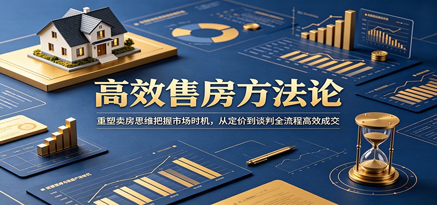 高效售房方法论：重塑卖房思维把握市场时机，从定价到谈判全流程高效成交-一鸣资源网