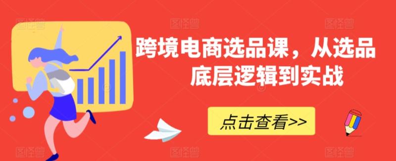 跨境电商选品课,从选品到底层逻辑到实战 跨境电商选品课,从选品到底层逻辑到实战