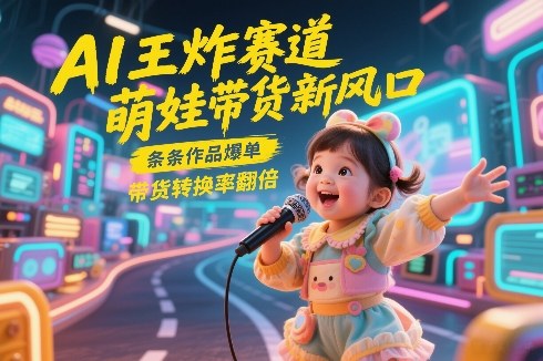 AI王炸赛道，萌娃带货新风口，条条作品爆单，带货转换率翻倍，核心逻辑拆解-一鸣资源网