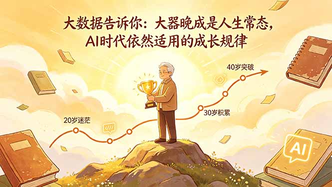 付费文章：大数据告诉你：大器晚成是人生常态，AI 时代依然适用的成长规律-一鸣资源网