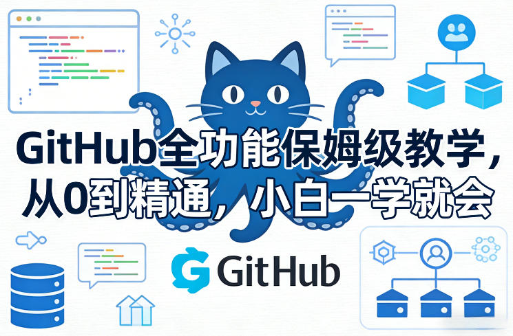 GitHub全功能保姆级教学，从0到精通，小白一学就会-一鸣资源网
