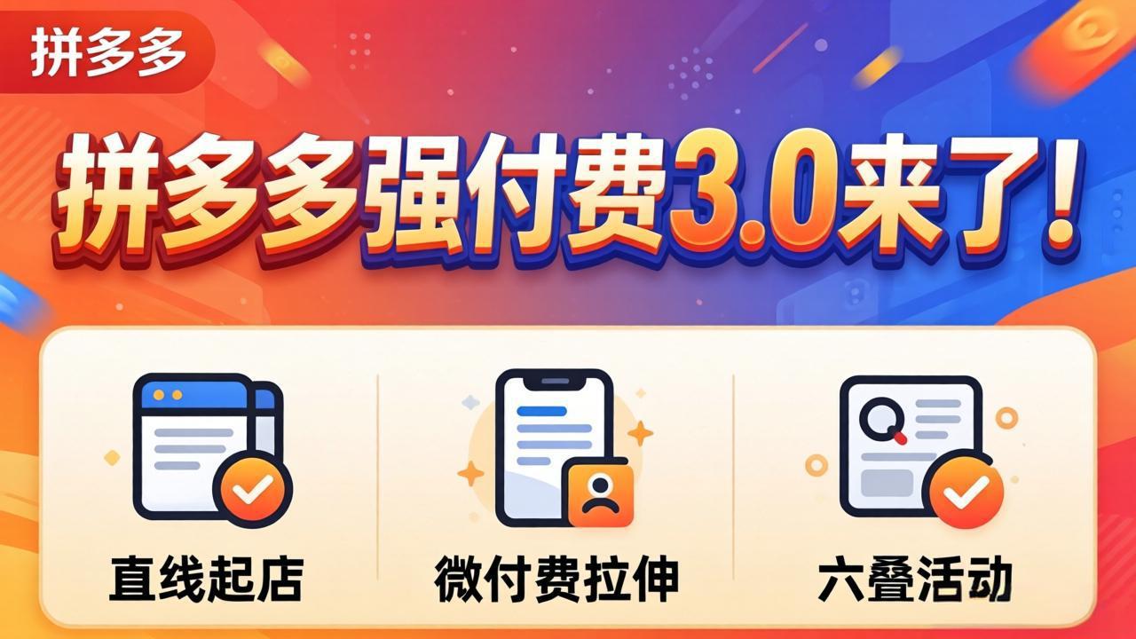 拼多多强付费3.0来了(更新4月-一鸣资源网