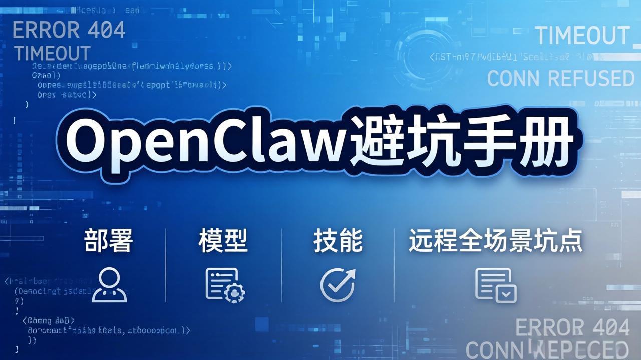 OpenClaw避坑手册：部署+模型+技能+远程全场景坑点，一次性给你说全，少走弯路-一鸣资源网
