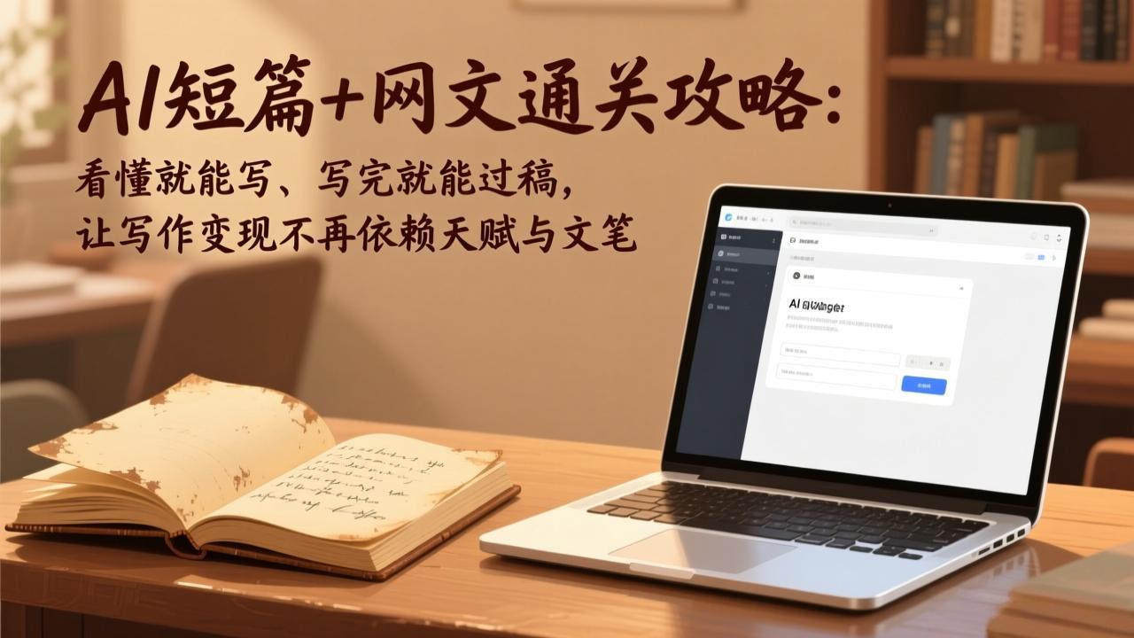 AI短篇+网文通关攻略：看懂就能写、写完就能过稿，让写作变现不再依赖天赋与文笔-一鸣资源网