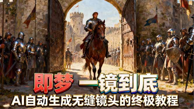 即梦AI一镜到底终极教程，智能补帧+运镜技巧，AI自动生成无缝丝滑长镜头高效出片-一鸣资源网