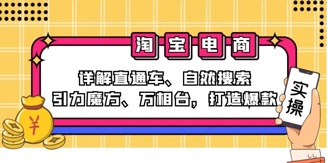 2024淘宝电商课程:详解直通车、自然搜索、引力魔方、万相台,打造爆款-一鸣资源网