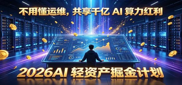不用懂运维，共享千亿 AI 算力红利，2026AI 轻资产掘金计划-一鸣资源网