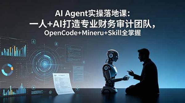 AI Agent实操落地课：一人+AI打造专业财务审计团队，OpenCode+Mineru+Skill全掌握-一鸣资源网