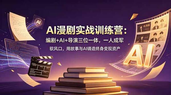 AI漫剧实战训练营：编剧+AI+导演三位一体，一人成军 驭风口，用故事与AI铸造终身变现资产-一鸣资源网