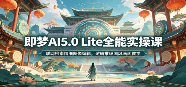 即梦AI5.0 Lite全能实操课：联网检索精细图像编辑，逻辑推理国风画面教学-一鸣资源网