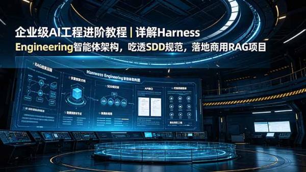 企业级AI工程进阶教程｜详解Harness Engineering智能体架构，吃透SDD规范，落地商用RAG项目-一鸣资源网