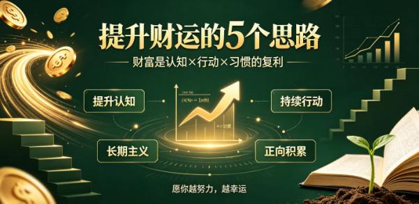 付费文章：提升财运的5个思路——财富是认知x行动x习惯的复利，愿你越努力，越幸运-一鸣资源网