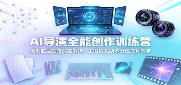 AI导演全能创作训练营：模型底层逻辑深度解析，生图镜头剧本分镜成片教学-一鸣资源网