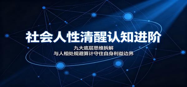 社会人性清醒认知进阶：九大底层思维拆解，与人相处规避算计守住自身利益边界-一鸣资源网