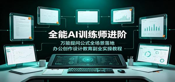 全能AI训练师进阶：万能提问公式全场景落地，办公创作设计教育副业实操教程-一鸣资源网