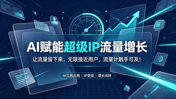 AI赋能超级IP流量增长：让流量留下来，无限接近用户，流量计触手可及！-一鸣资源网