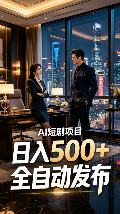 快手AI短剧自动发布，矩阵批量运营变现，轻资产副业项目，日入500+【揭秘】-一鸣资源网